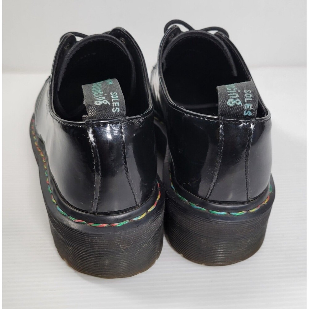 Dr Martens 1461 Limited Edition Rainbow Chunky Quad Platform Shoes Black Docs - Picture 5 of 10